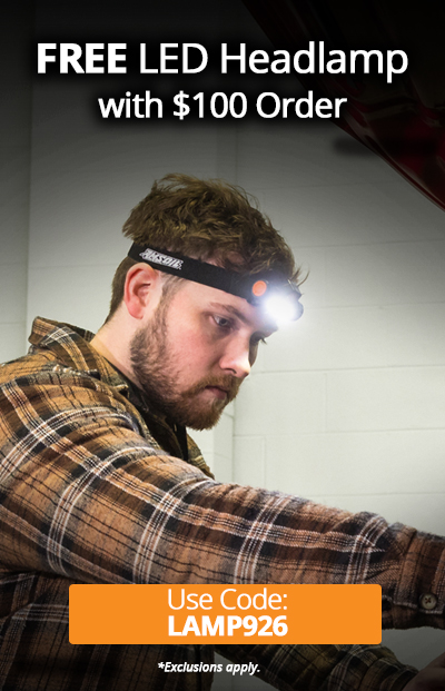 Free LED Headlamp with $100 order. Use Code: LAMP926. Order now. *Exclusions apply. 