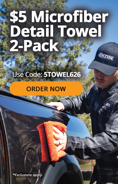 $5 Microfiber Detail Towel w-Pack.  Order Now.  Use code 5TOWEL626.