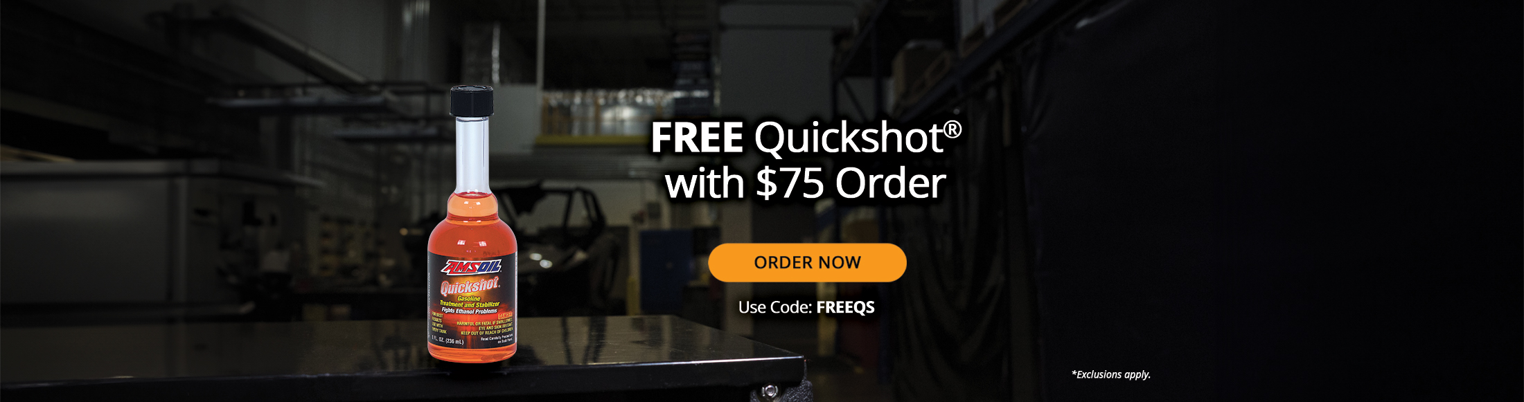 Free Quickshot with $75 order. Order now. Use Code: FREEQS. *Exclusions apply.