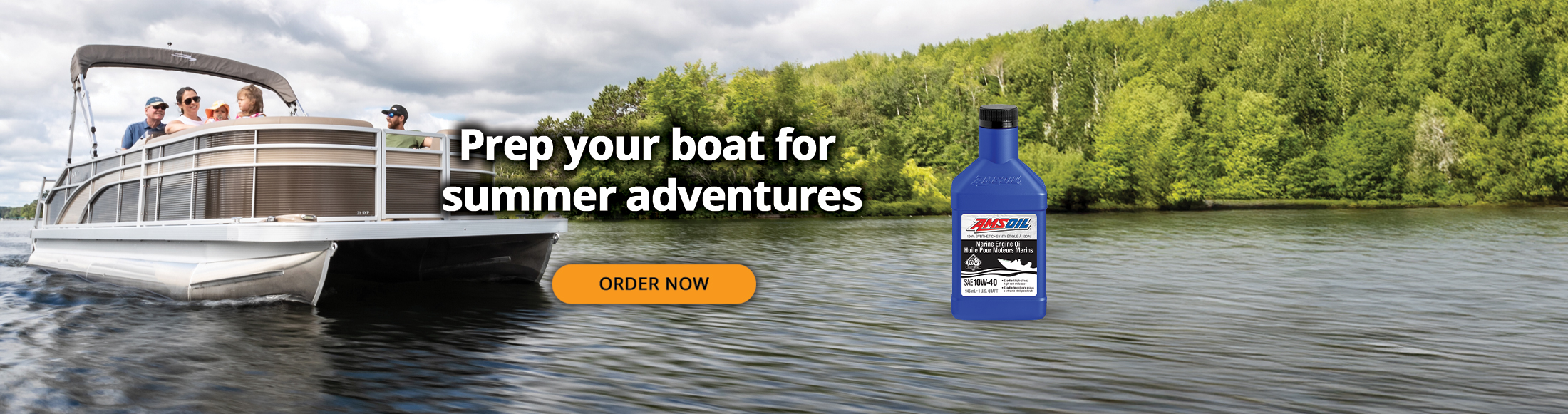 Prep your boat for summer adventures. AMSOIL 100% Synthetic Marine Engine Oil SAE 10W-40. Order now.
