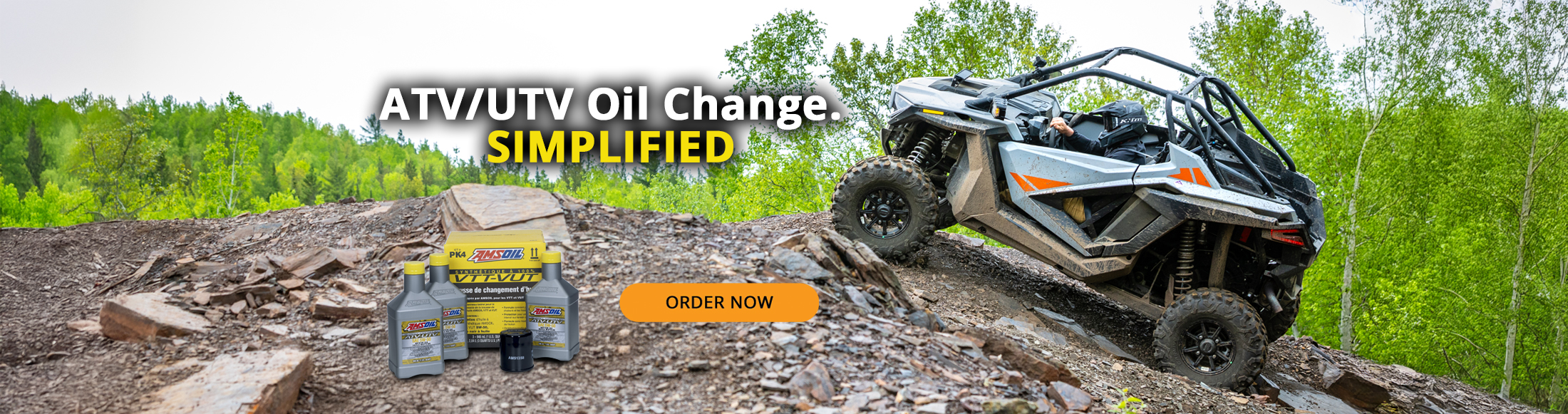ATV/UTV Oil Change. Simplified. Order now.