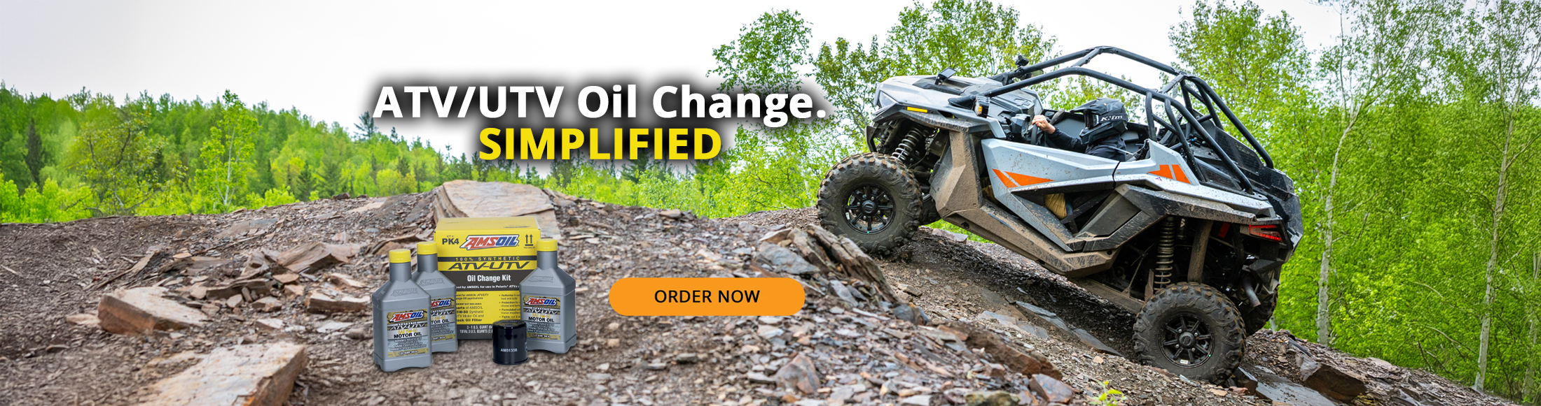 ATV/UTV Oil Change. Simplified. Order now.