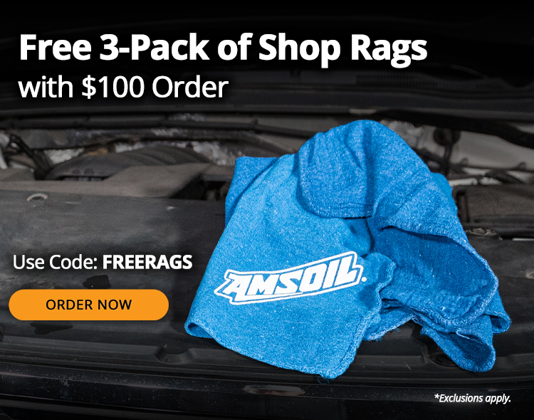 Free 3-pack of shop rags. Use Code: FREERAGS. Order now. *Exclusions apply.