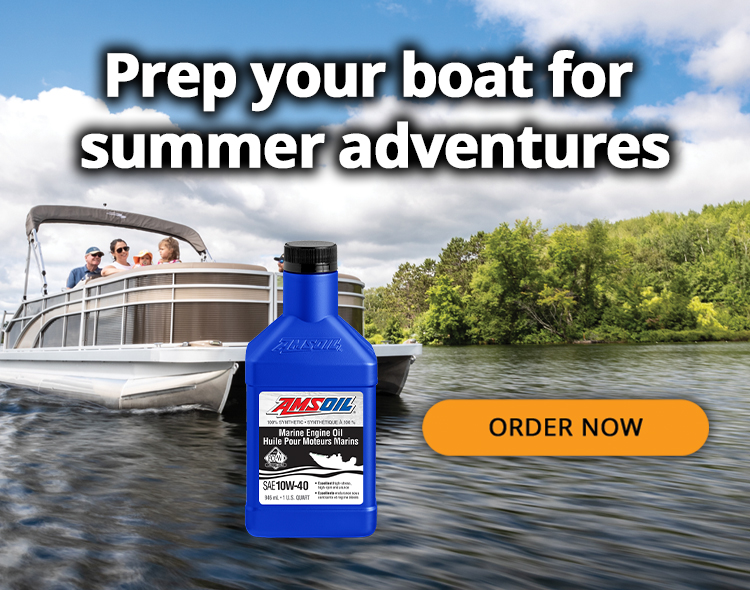 Prep your boat for summer adventures. AMSOIL 100% Synthetic Marine Engine Oil SAE 10W-40. Order now.
