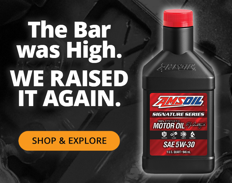 The bar was high. We raised it again. Shop & explore new AMSOIL Signature Series motor oil.