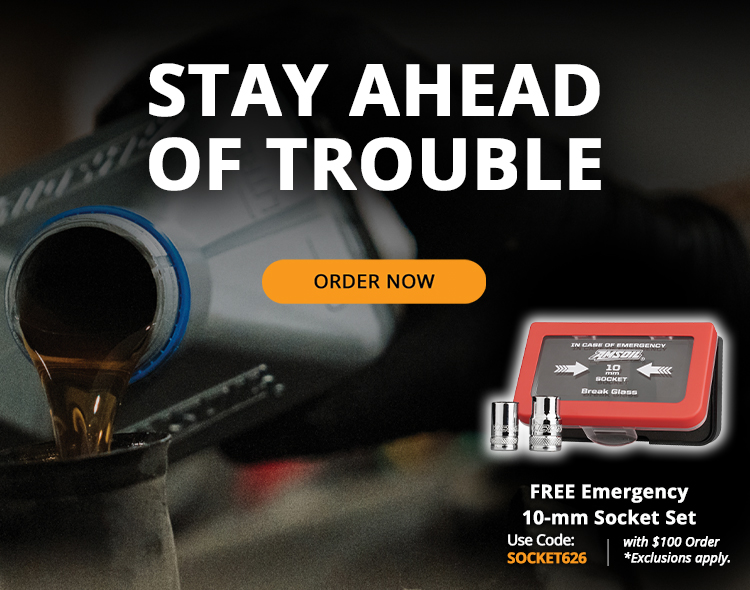 Stay ahead of trouble. Order Now. Free emergency 10-mm socket set with $100 order. *Exclusions apply. Use Code: SOCKET626.