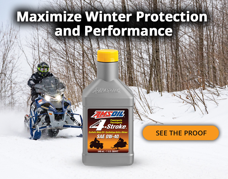 Maximize Winter Protection and Performance. AMSOIL 4-Stroke synthetic motor oil SAE 0W-40. See the proof.