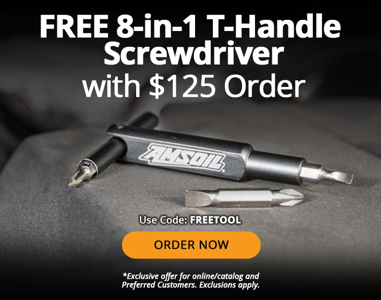 Free 8-in-1 T-Handle Screwdriver with $125 Order. Use Code: FREETOOL. Order now. *Exclusive offer for online/catalog and Preferred Customers. Exclusions apply.
