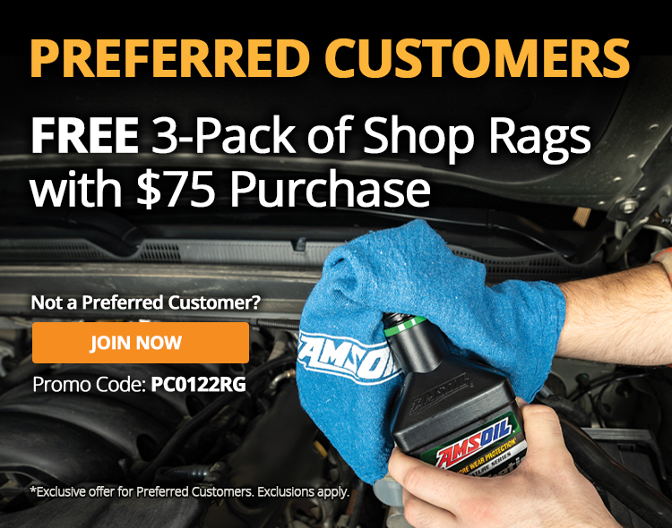 Free 3-Pack of Shop Rags with $75 Purchase