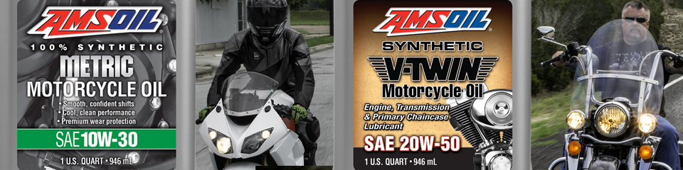 AMSOIL Metric Oil and AMSOIL V-Twin Oil