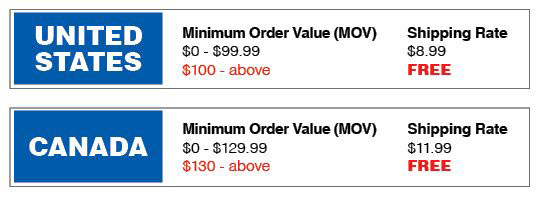 US and Canada Shipping Rates